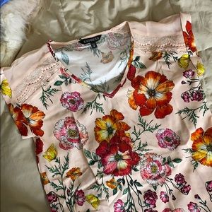 Express work tip silk shirt